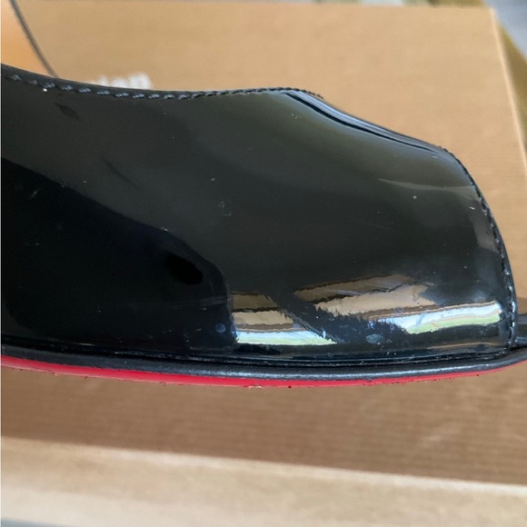 Authentic Christian Louboutin Jolly B Patent Black peep toe heels, size 39 - Picture 11 of 12